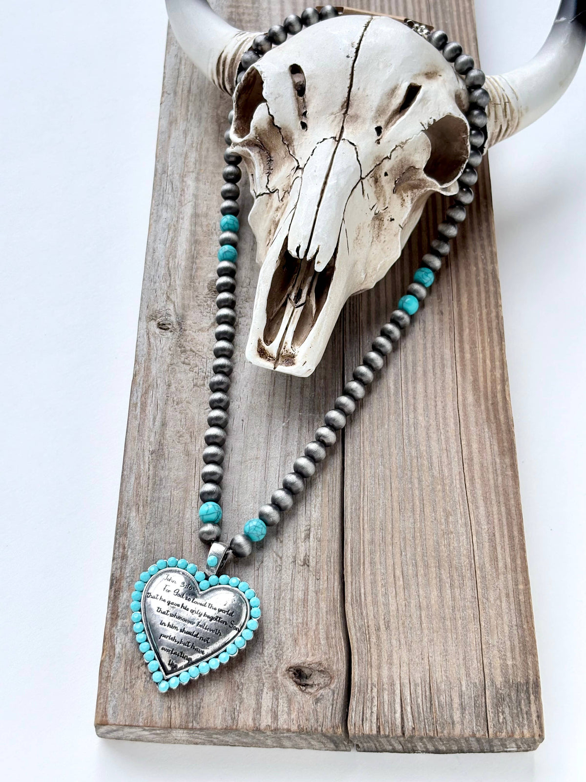 Bible Verse Heart Necklace
