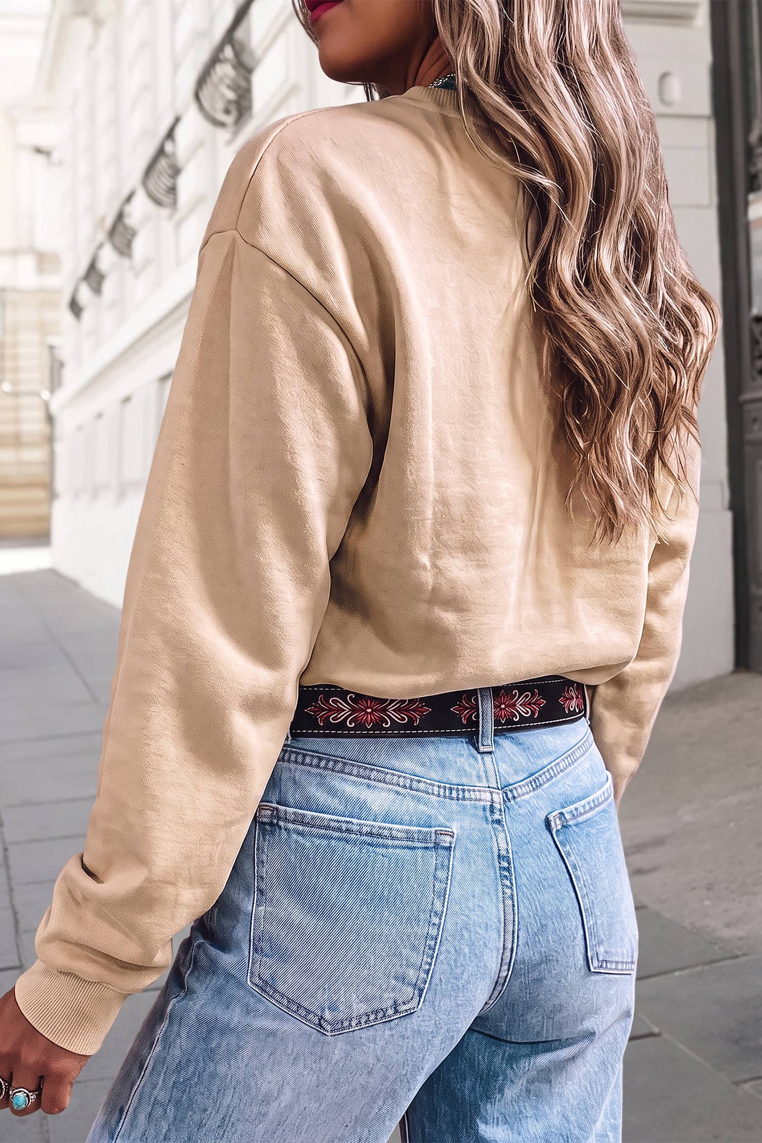 Embroidered Pullover Sweatshirt
