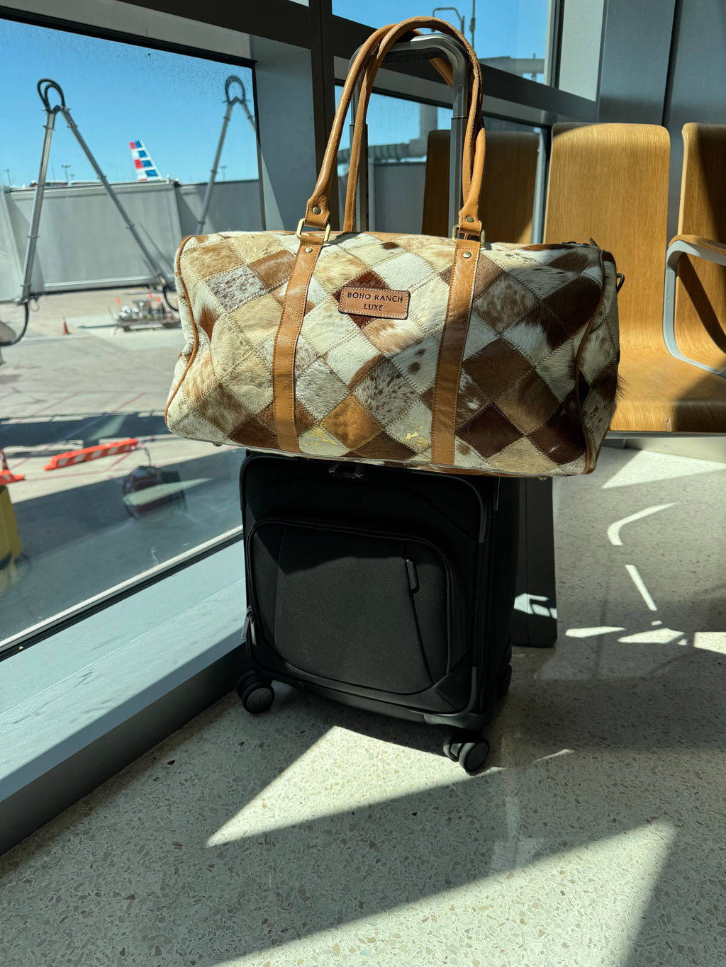 Weekender Leather HairOn Cowhide Duffle