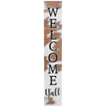 Welcome Y'all Cowhide - Porch Boards