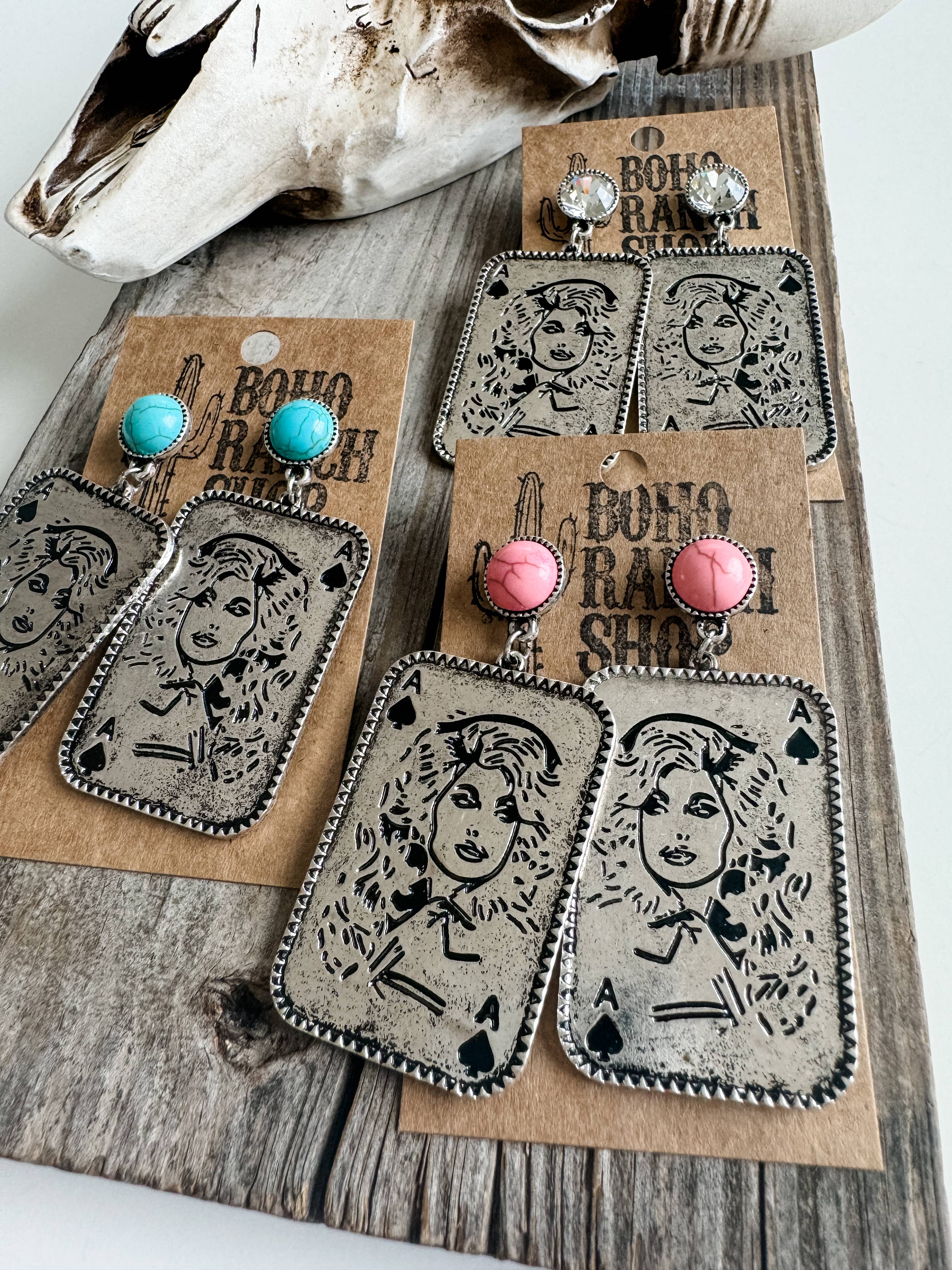 Queen Dolly Engraved Earrings