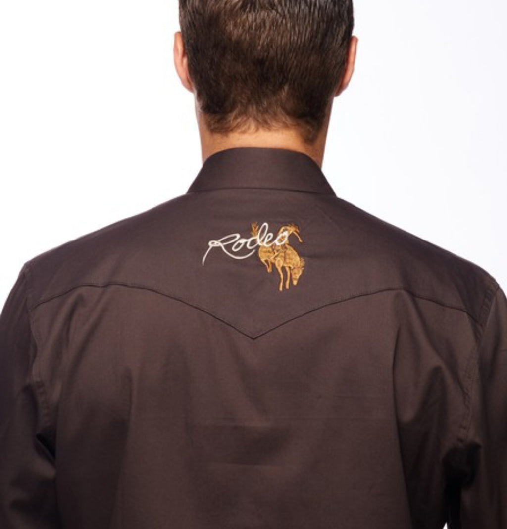 Rodeo Embroidered Shirt Brn
