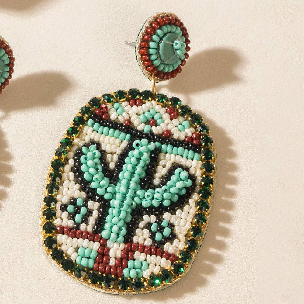 MYRA Tucson Bloomers Earrings in Sunstone Teal