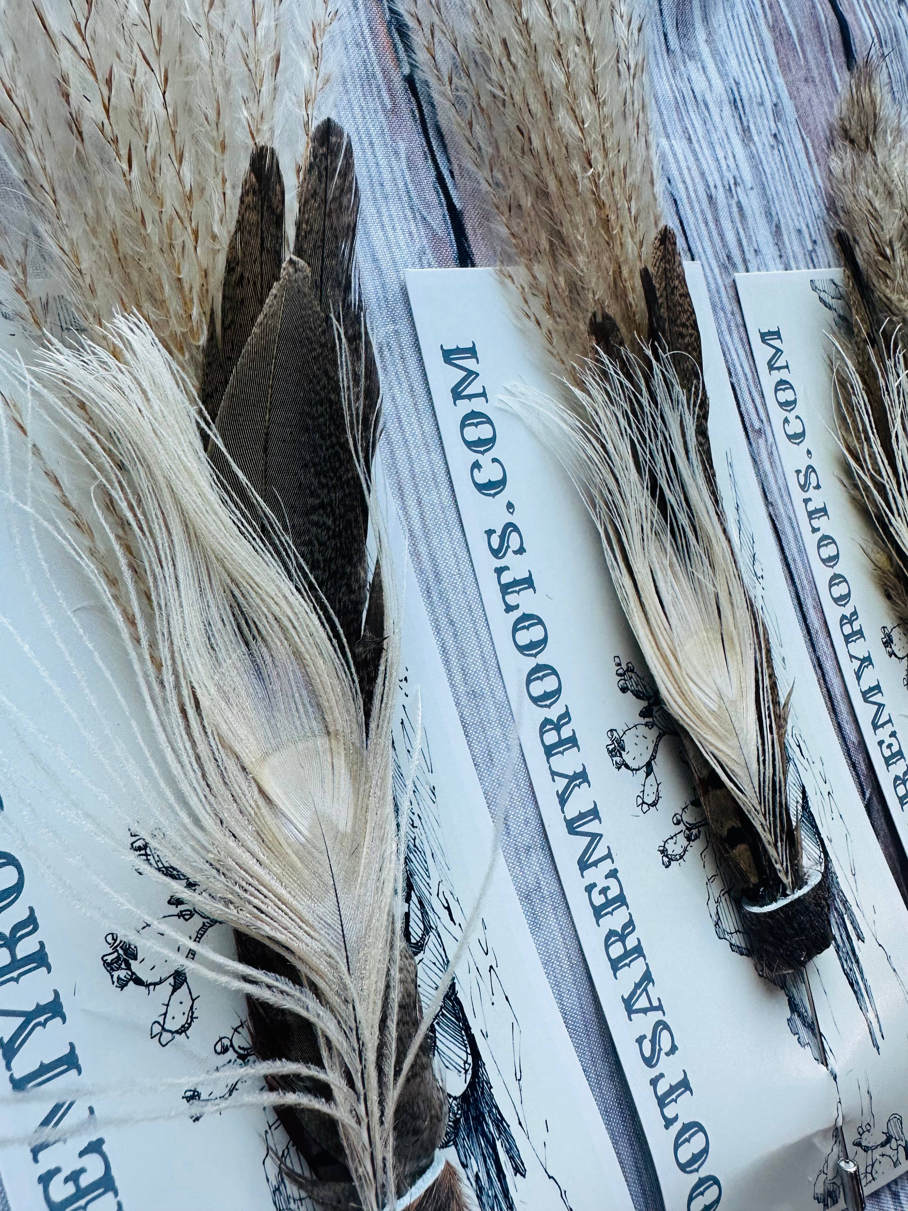 Mixed Feather Hat Pins