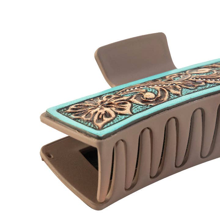 MYRA High Vista Hair Comb Clip In Turquoise