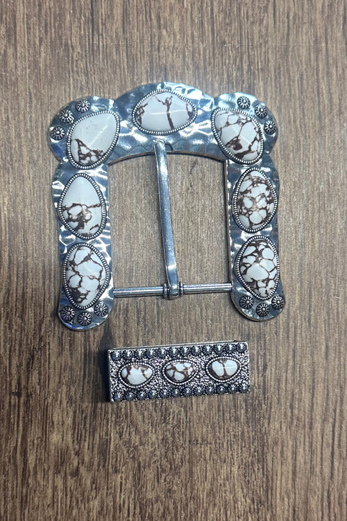 Buckle Up Belt Buckle White