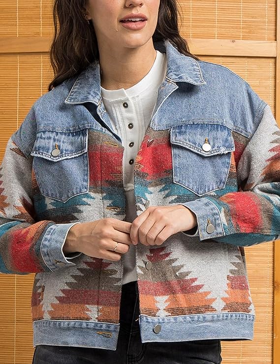 Aztec Denim Shacket