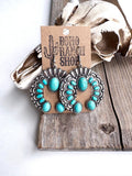 Squash Blossom Dangle Earrings