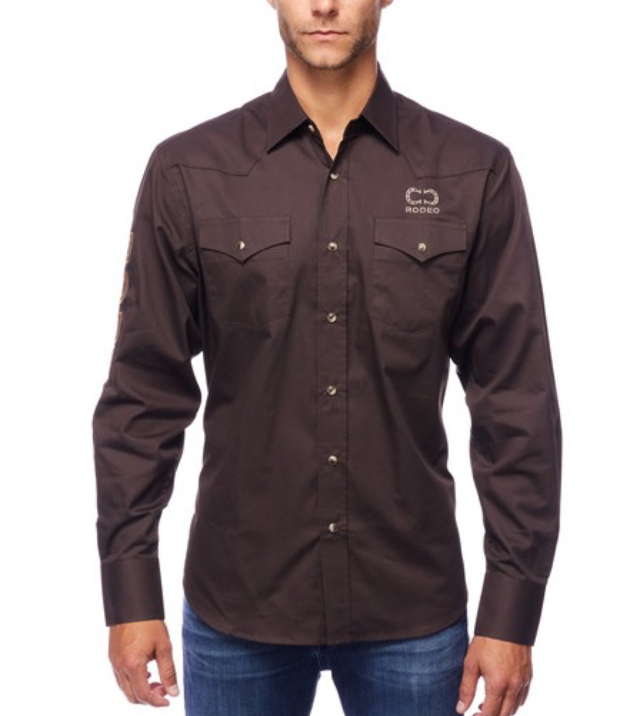 Rodeo Embroidered Shirt Brn