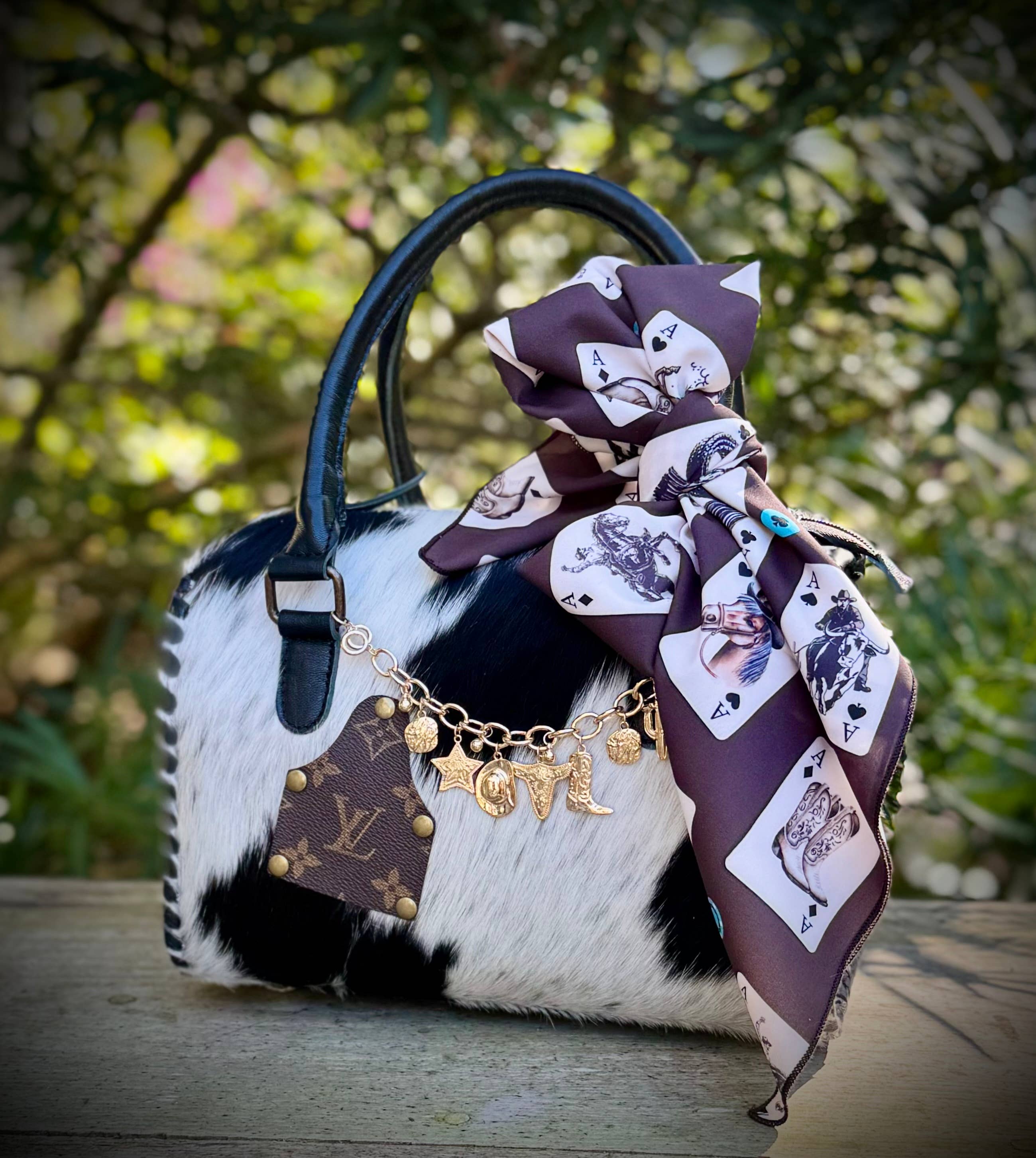 Upcycled LV Cowhide Purse NFR
