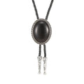 Cowboy Oval Onyx Bolo Tie