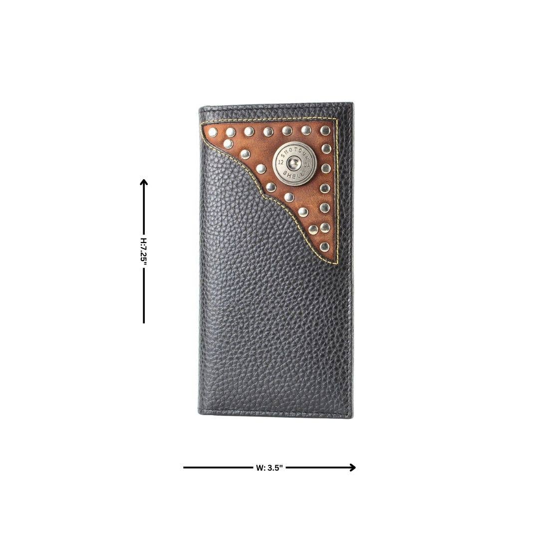 Western Stud Rodeo Wallet with Bullet Slice Concho