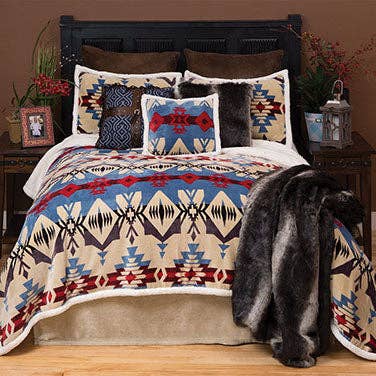 Blue River Plush Sherpa Comforter Set