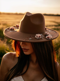 Floral Flat Brim Hat