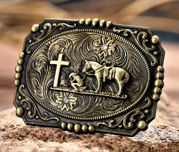 Praying Cowboy Belt Buckle