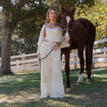 Boho Lace Shrug & Patchwork Pant Set