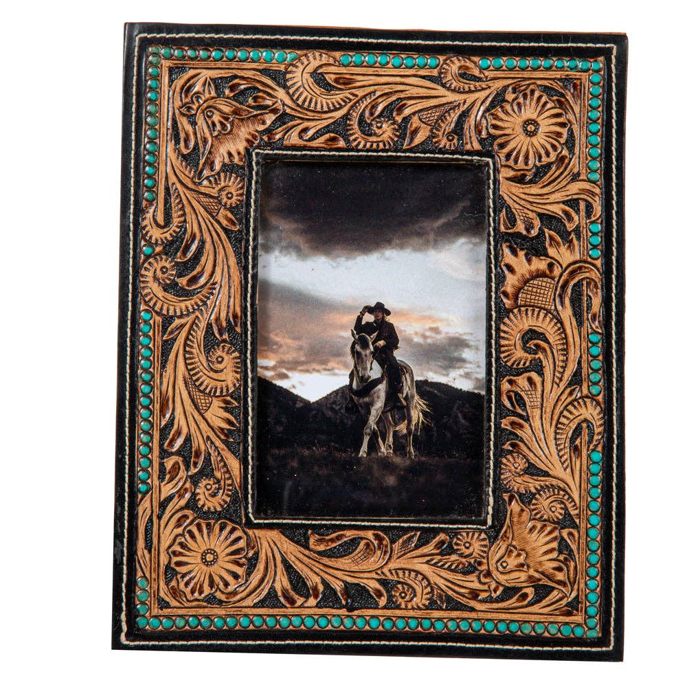 MYRA Hand-Tooled Photo Frame