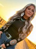 Embroidered Sleeve Top