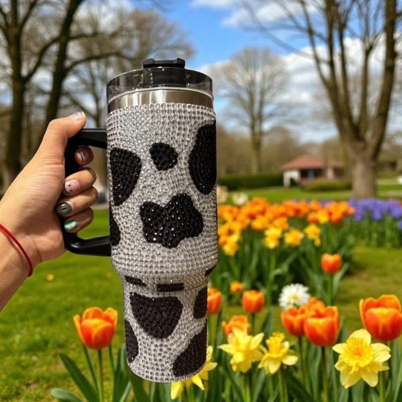 Rhinestone Cow Tumbler 40oz
