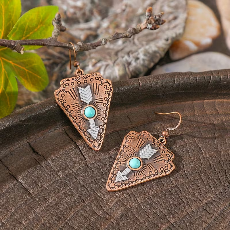 Copper Arrow Earrings