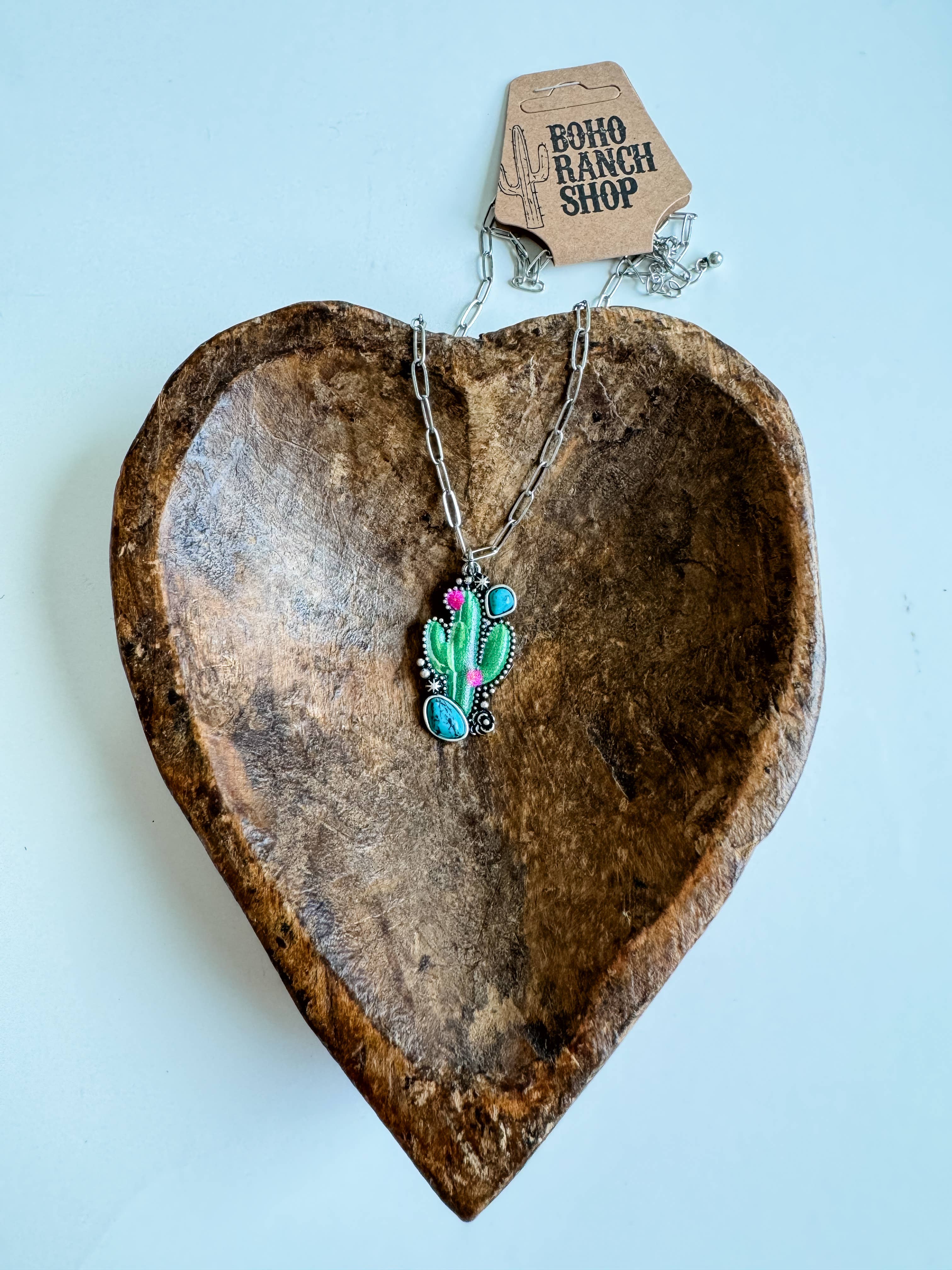 Western Pendant Necklace - Cactus | Steer 