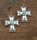 Cross Concho Earrings