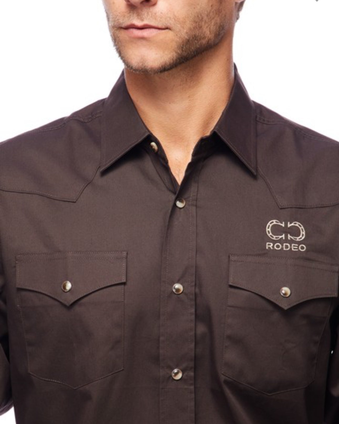 Rodeo Embroidered Shirt Brn
