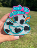 Cowprint duck w/hat Freshie