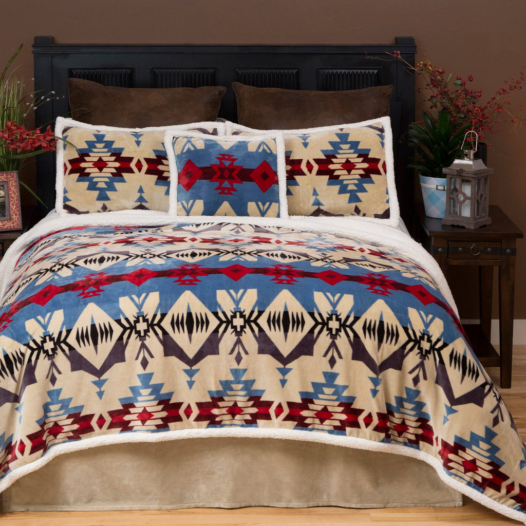 Blue River Plush Sherpa Comforter Set