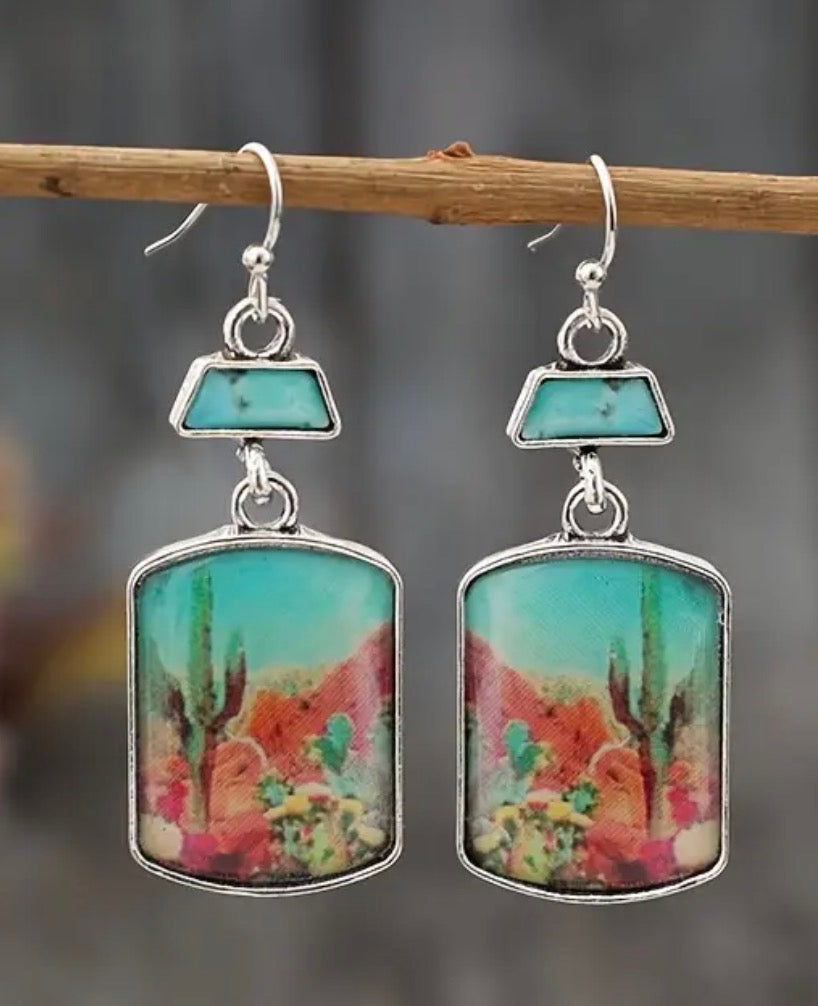 Cactus Drop Earrings