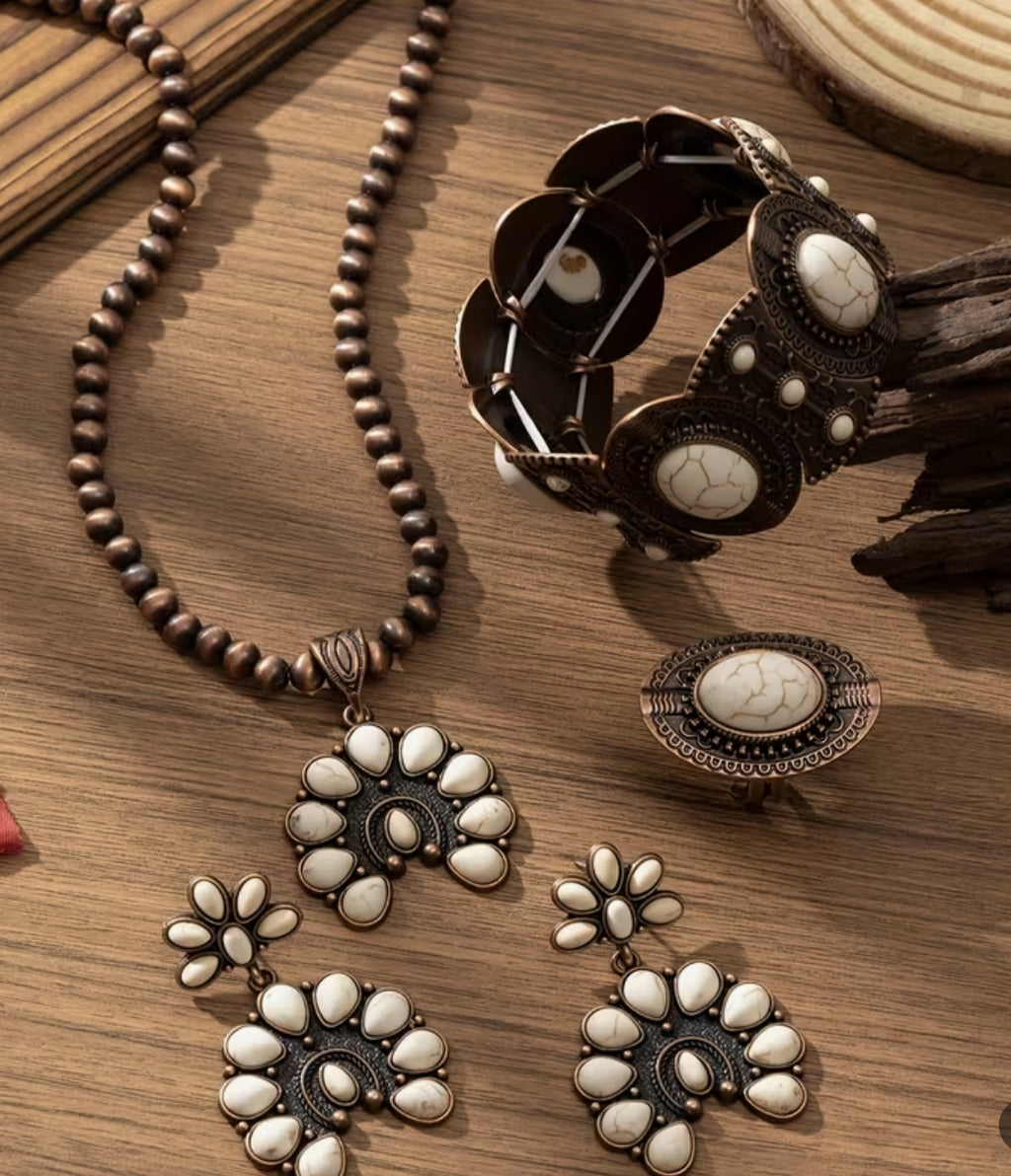 White Squash Blossom 4pc Set