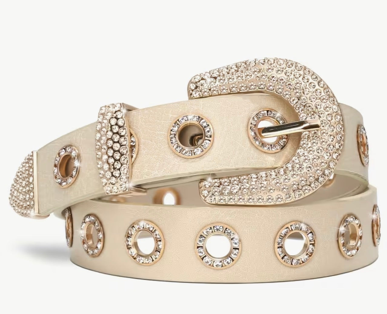 Studded Rhinestone Belt