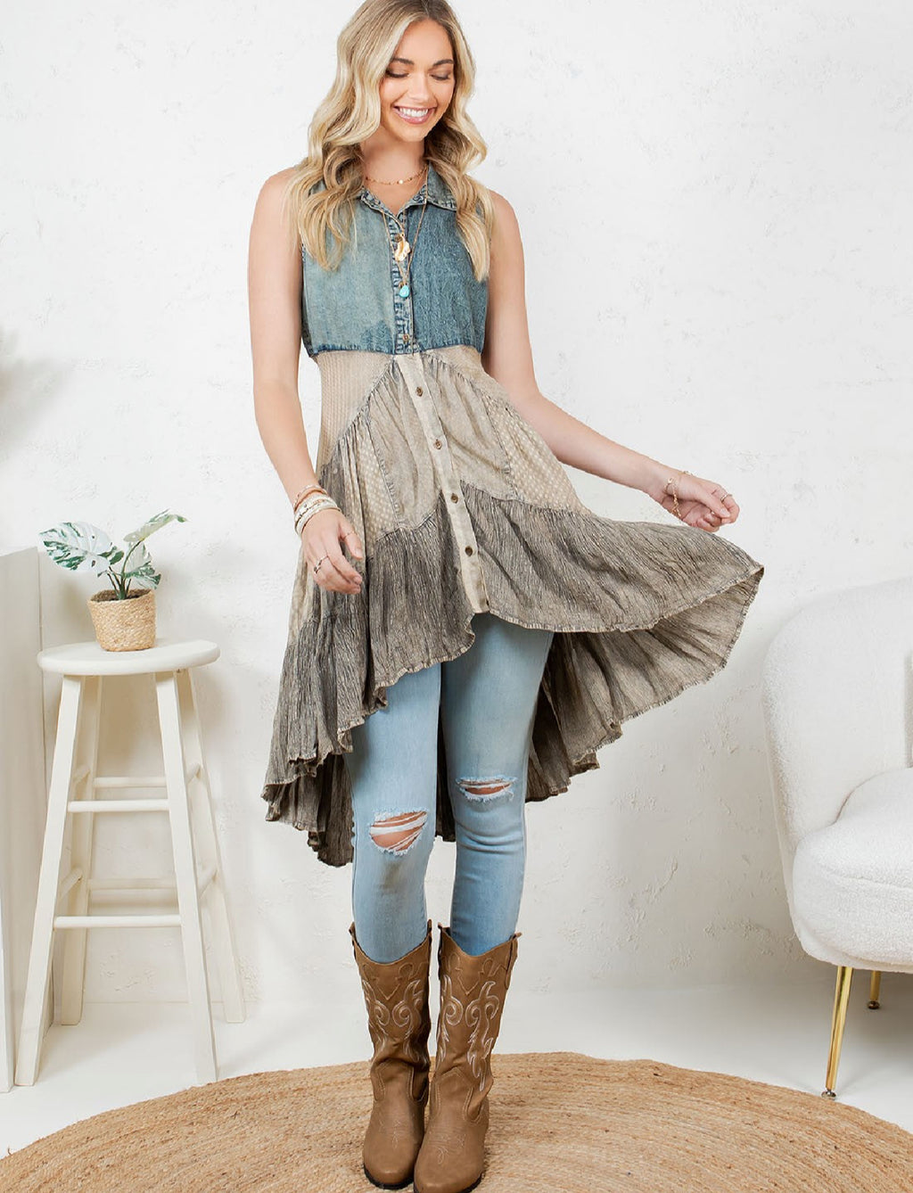 Front-Open Asymmetrical High Low