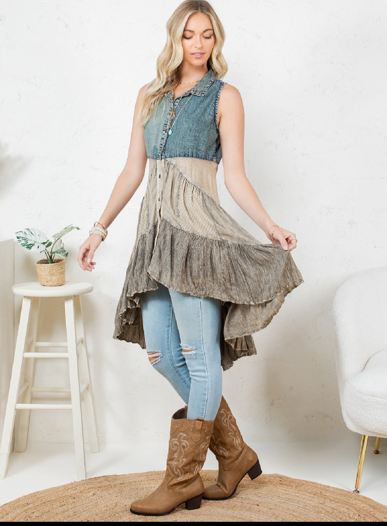 Front-Open Asymmetrical High Low