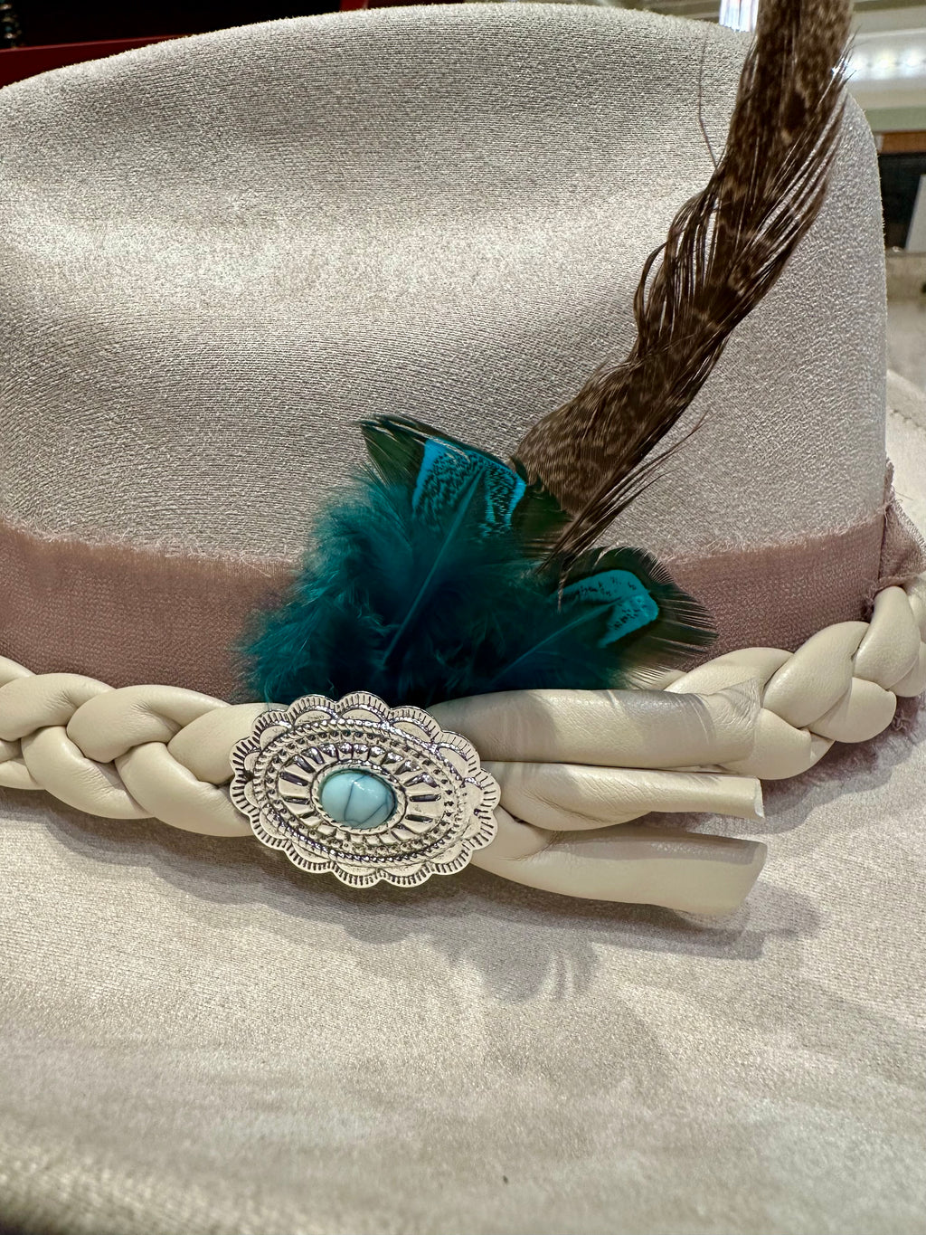 Customized Cowgirl Hat Beige