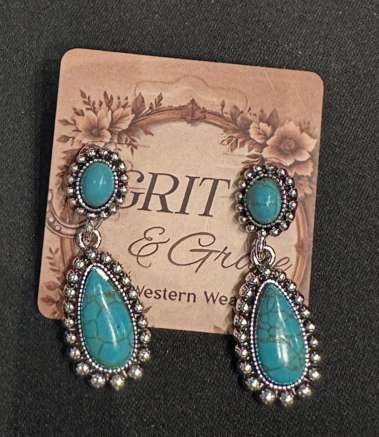 Turquoise Tear-Drop Earrings