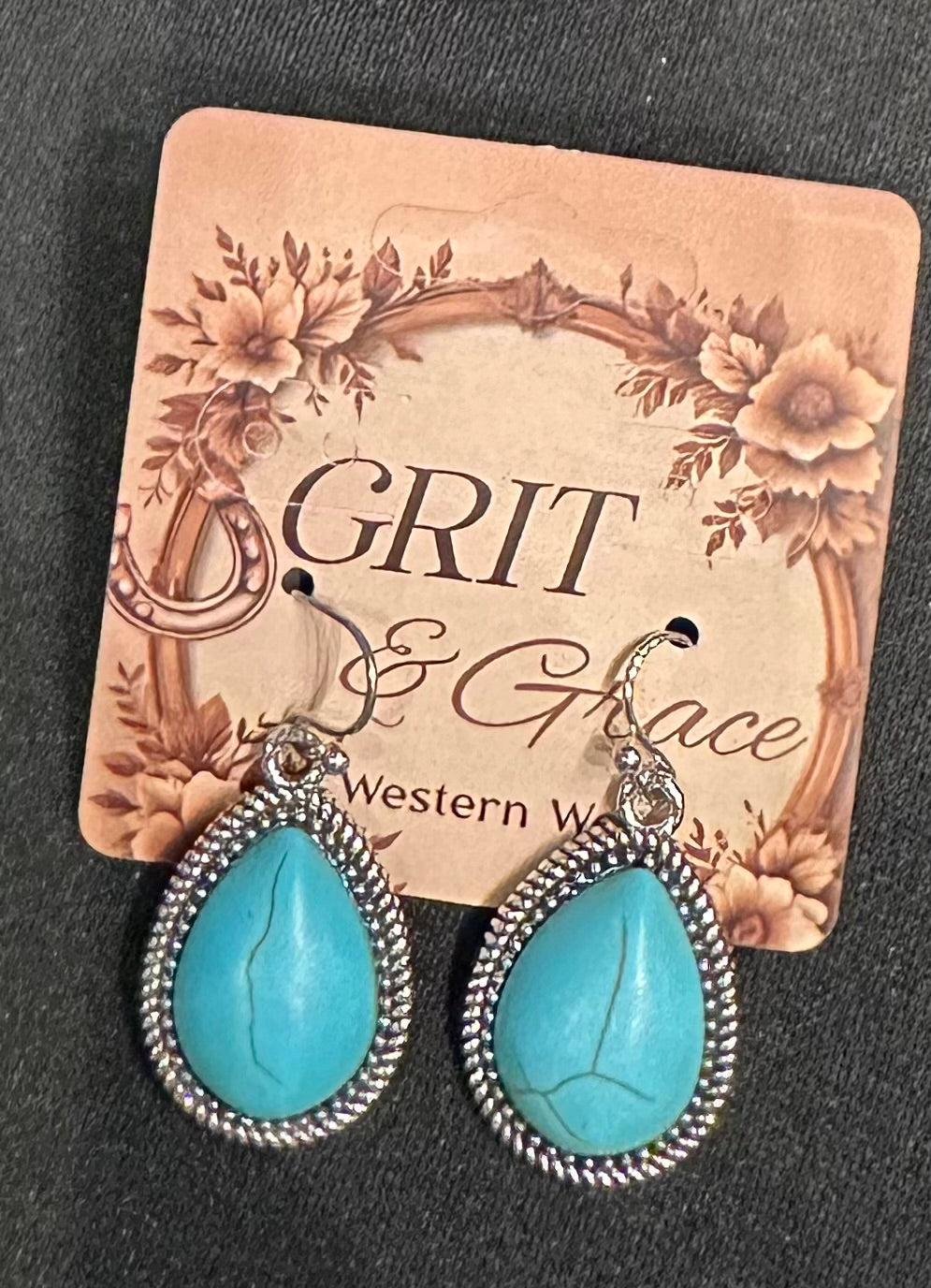 Turquoise Tear-Drop Earrings
