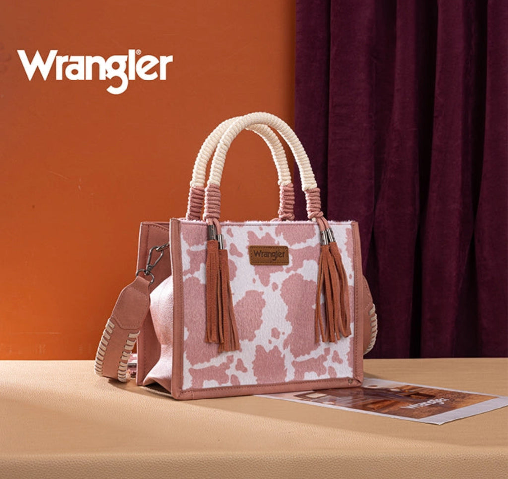 Wrangler Pink Cow Print Purse