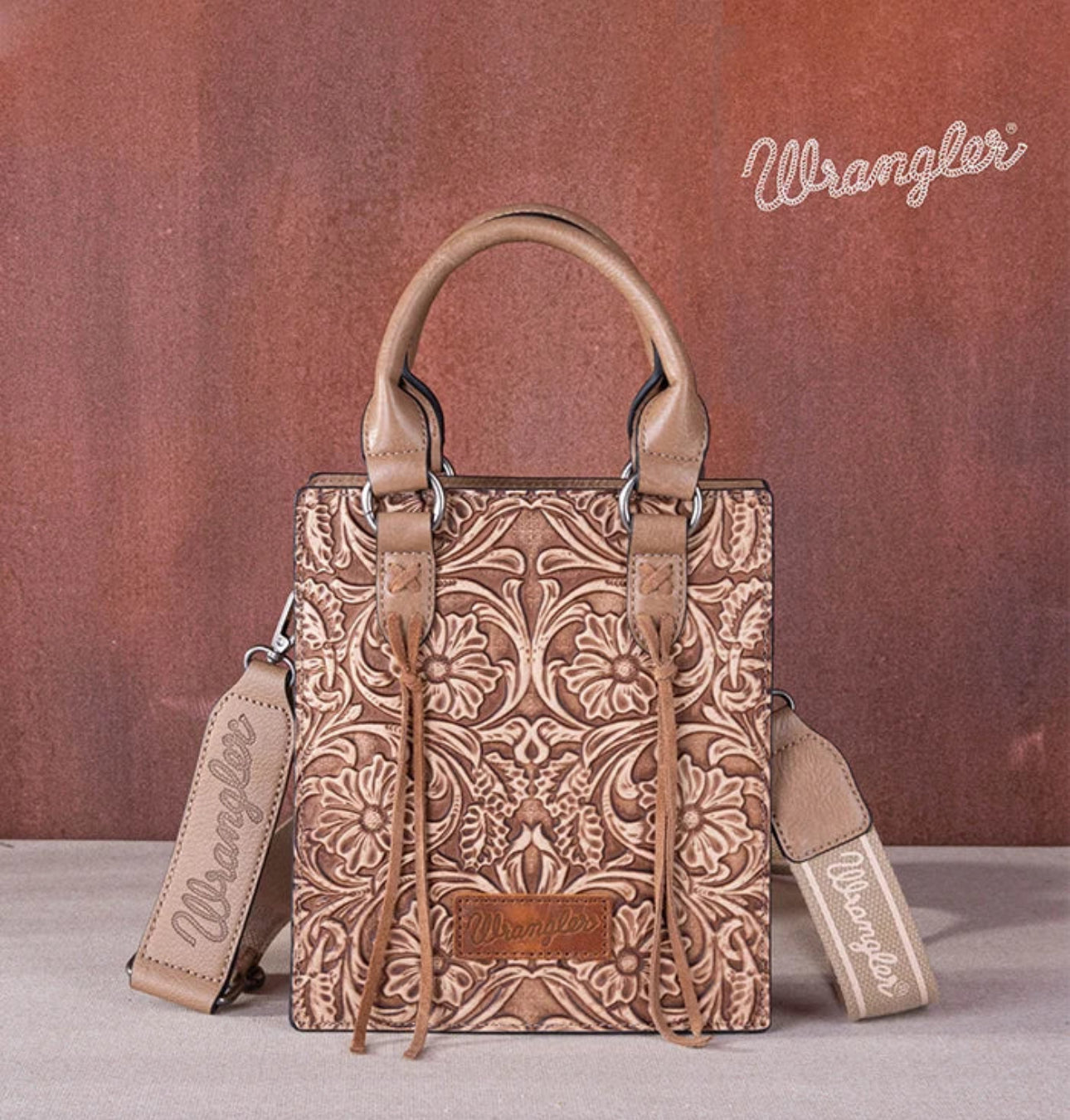 Wrangler Embossed Crossbody Purse