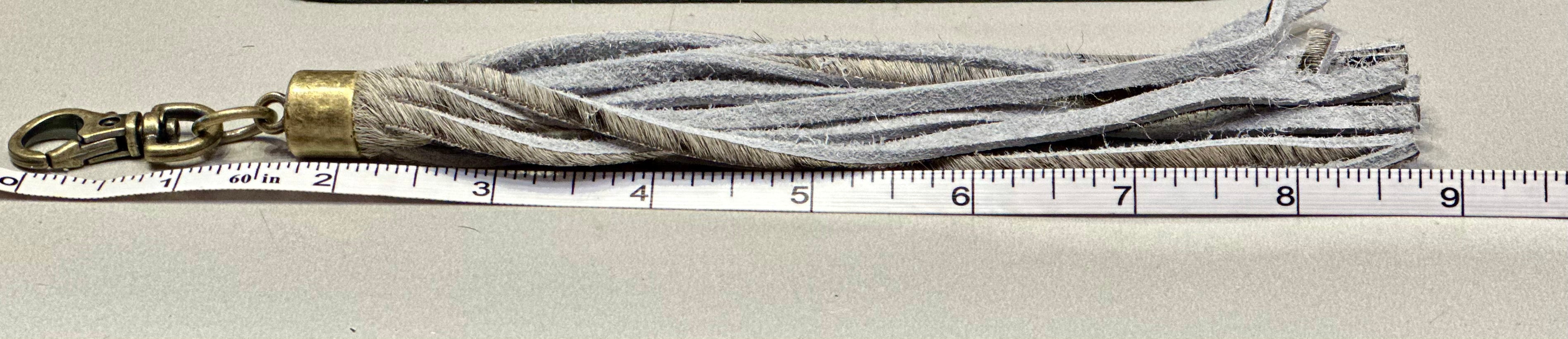 Cowhide 9" Tassel Key Chain