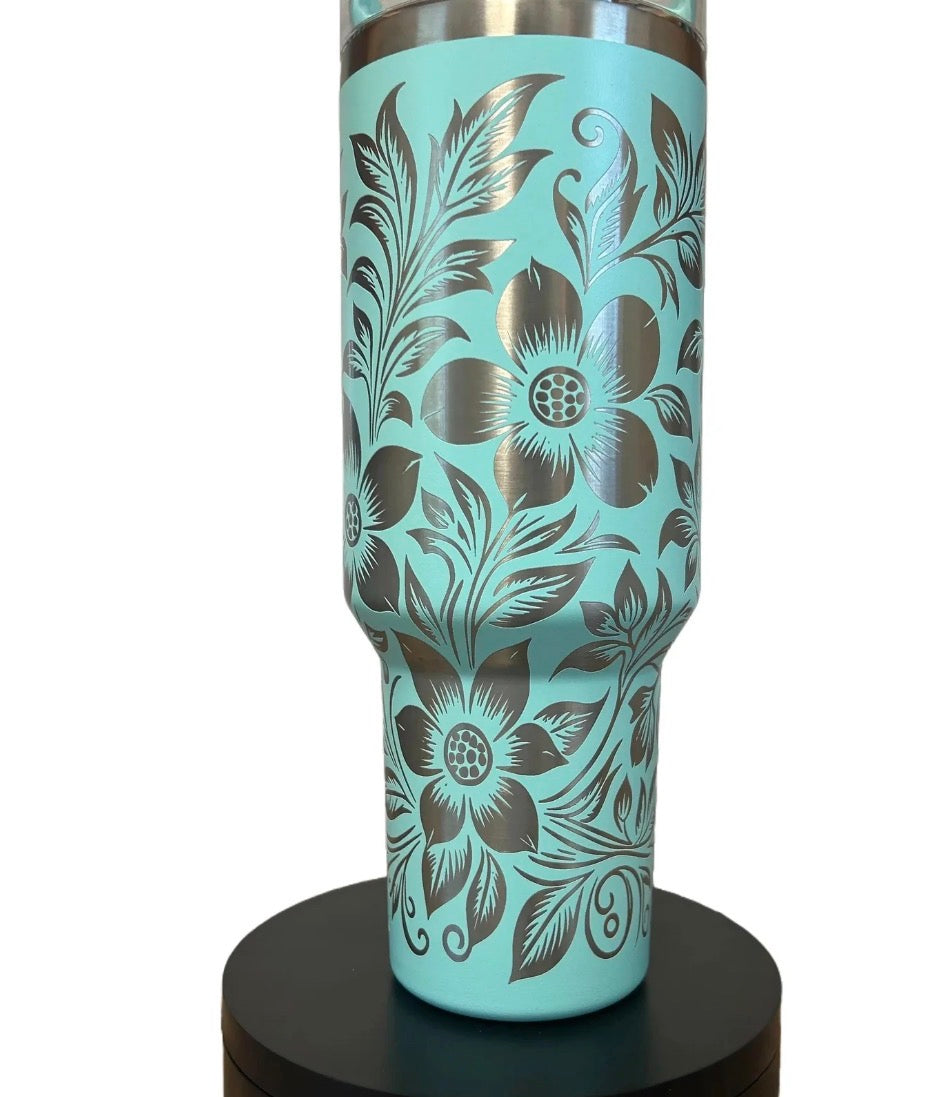 Wildflower Engraved 40oz Tumbler