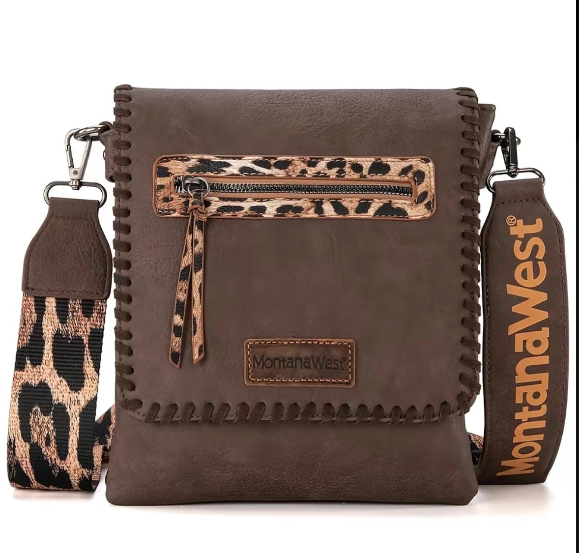Montana West Leopard Crossbody Purse
