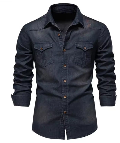 Men's Denim Western Button Shirt