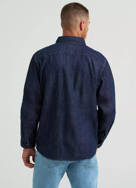 Wrangler Men's Denim Western Snap Shirt