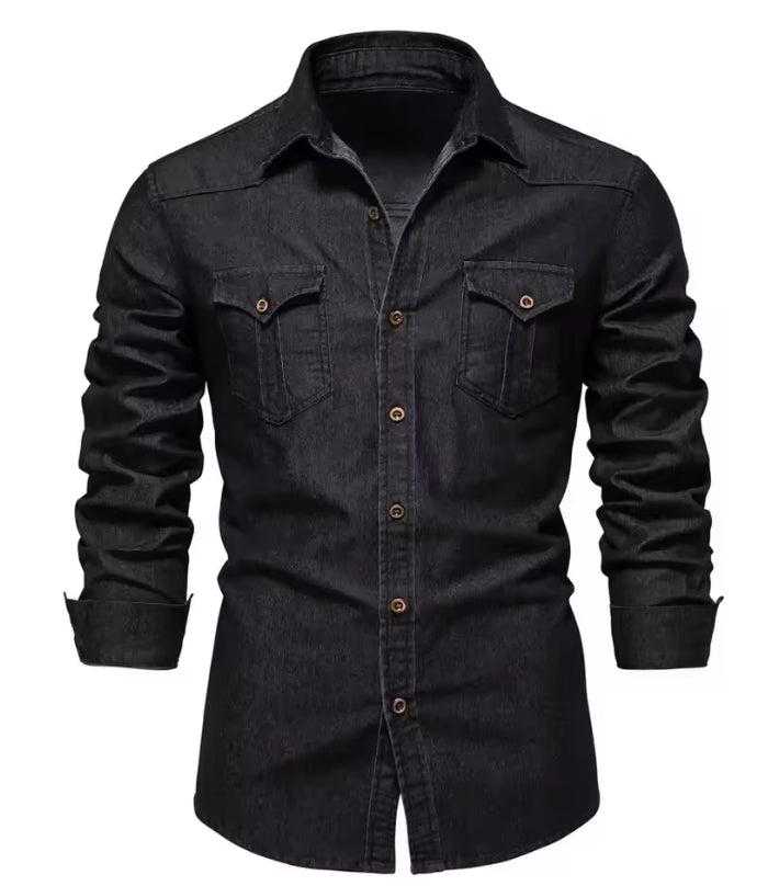 Men's Denim Western Button Shirt