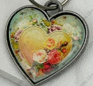 Silver metal with western heart Earrings