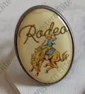 SILVER Silver oval ''Rodeo'' Image Ring