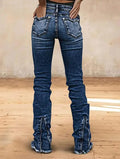 Wash Raw Hem Bootcut Jeans