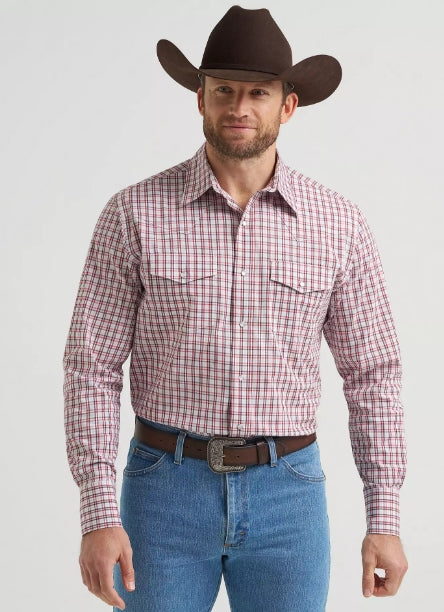 Wrangler Wrinkle Resist Snap Plaid Shirt