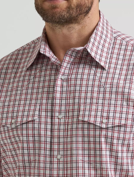 Wrangler Wrinkle Resist Snap Plaid Shirt